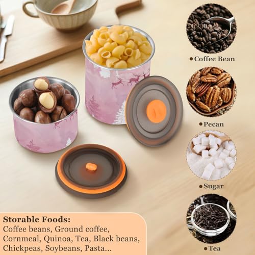 Contenedor de almacenamiento de café OTVEE 900 ml acero inoxidable miniatura 6