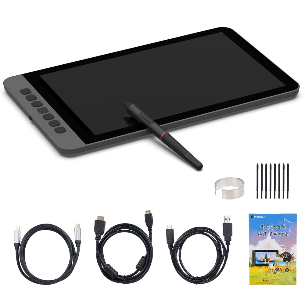LCD Grafica Disegno Tablet Monitor 11.6 Pollici Dimensioni 1920 * 1080 Display 8192 Livello di Pressione Passiva Tecnologia Supporto Windows MacOS Alimentato USB Basso Consumo Disegno Tablet con