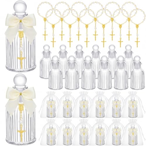 Chuangdi 24 Pcs 12 Sets Holy Water Bottles Baptism Favors