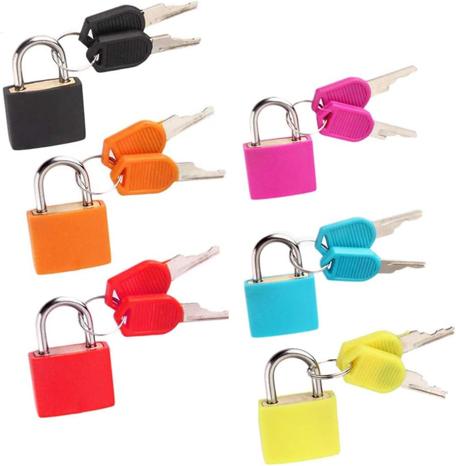 6 Pcs Suitcase Locks Heavy Duty Coated Padlock Suitcase Padlock Travel Luggage Bag Suitcase Security Shackle for School Gym Locker Luggage Suitcase Baggage Locks Filing Cabinets Toolbox 6 Pcs Suitcase Locks Heavy Duty Coated Padlock Suitcase Padlock Travel Luggage Bag Suitcase Security Shackle for School Gym Locker Luggage Suitcase Baggage Locks Filing Cabinets Toolbox