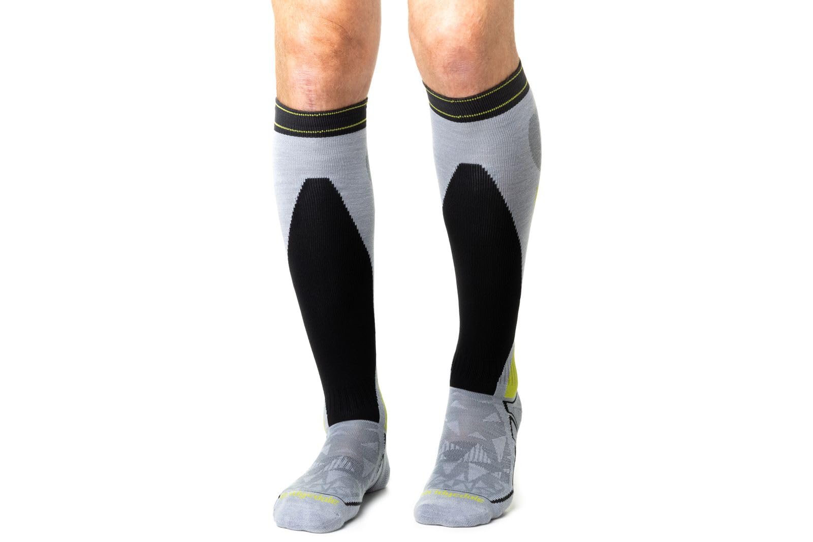 Bridgedale Men's Midweight Ski Merino Endurance Socks, Medium, Light Grey/Graphite