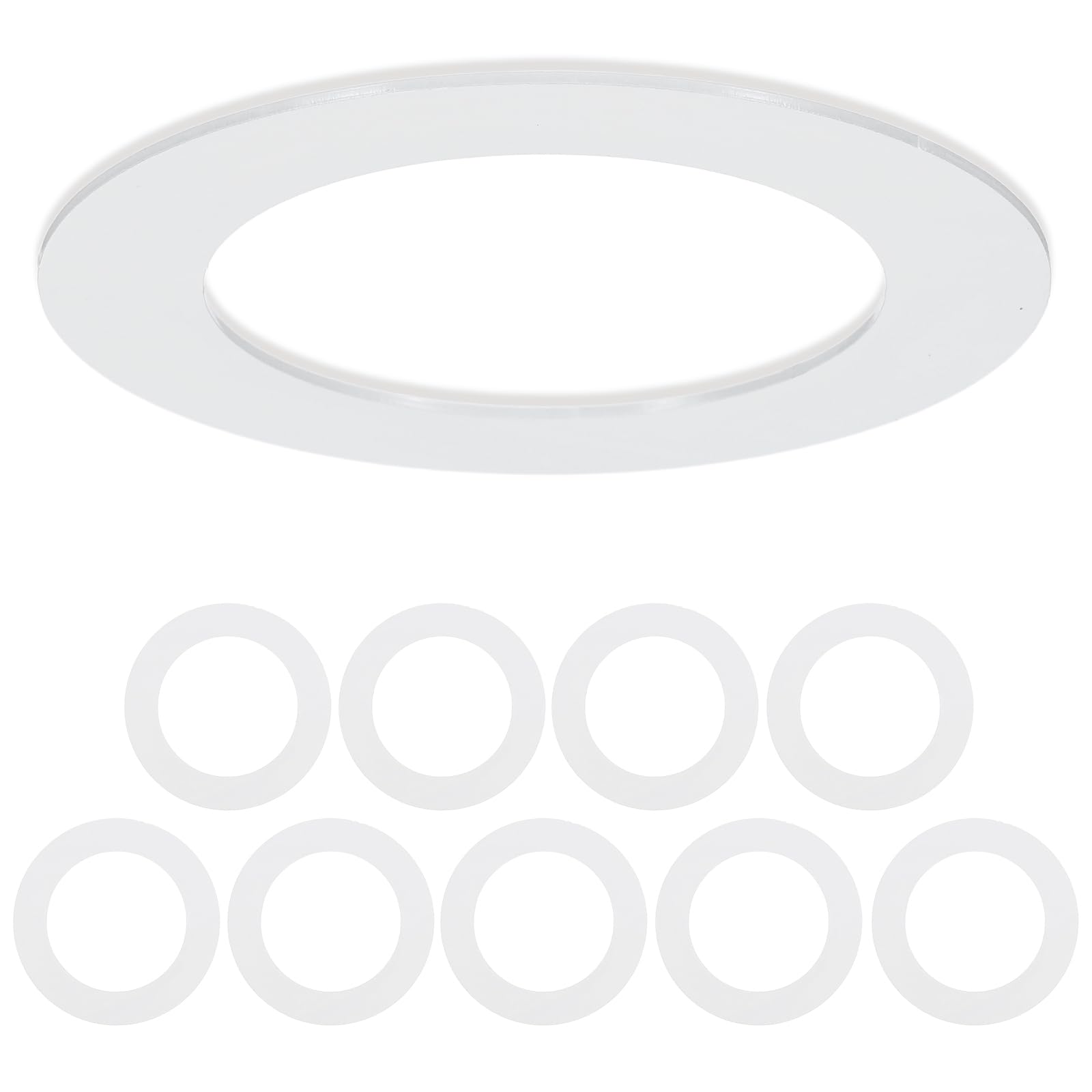 VIAPUICE Recessed Light Trim Ring 3" OD 2" ID Light Goof 10Pcs White