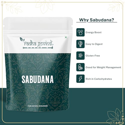 Image of Radha Govind Organic Sabudana | Sago | Tapioca 500 Gram