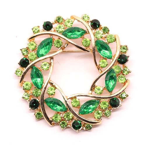 Image of Colorful Rhinestone Crystal Sunflower Brooch Pin for Women Dress Hat Decoration