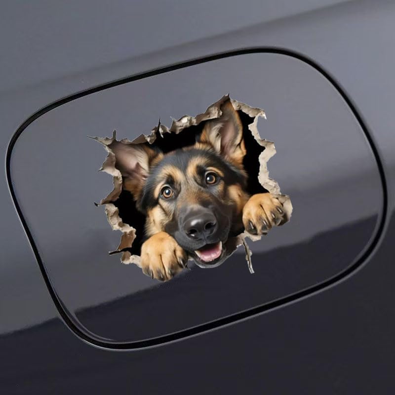 Decorative Decals 3D German Shepherd Car Sticker Set, Vinyl Material, Suitable for Decorating car Bodies, Windows, Rear Windshield, Bumpers, Walls, laptops, and suitcases 2-Piece#PDDM-1 - Image 8