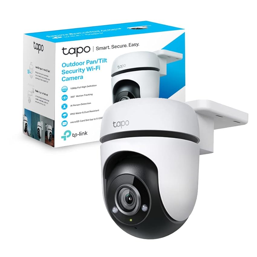 Immagine del prodotto TP-Link Tapo C500 Telecamera WiFi Esterno FHD 1080P, 360° Visuale, Telecamera IP di Sorveglianza, Visione Notturna, Sensore di Movimento, Impermeabile IP65, Audio Bidirezionale,Compatibile con Alexa