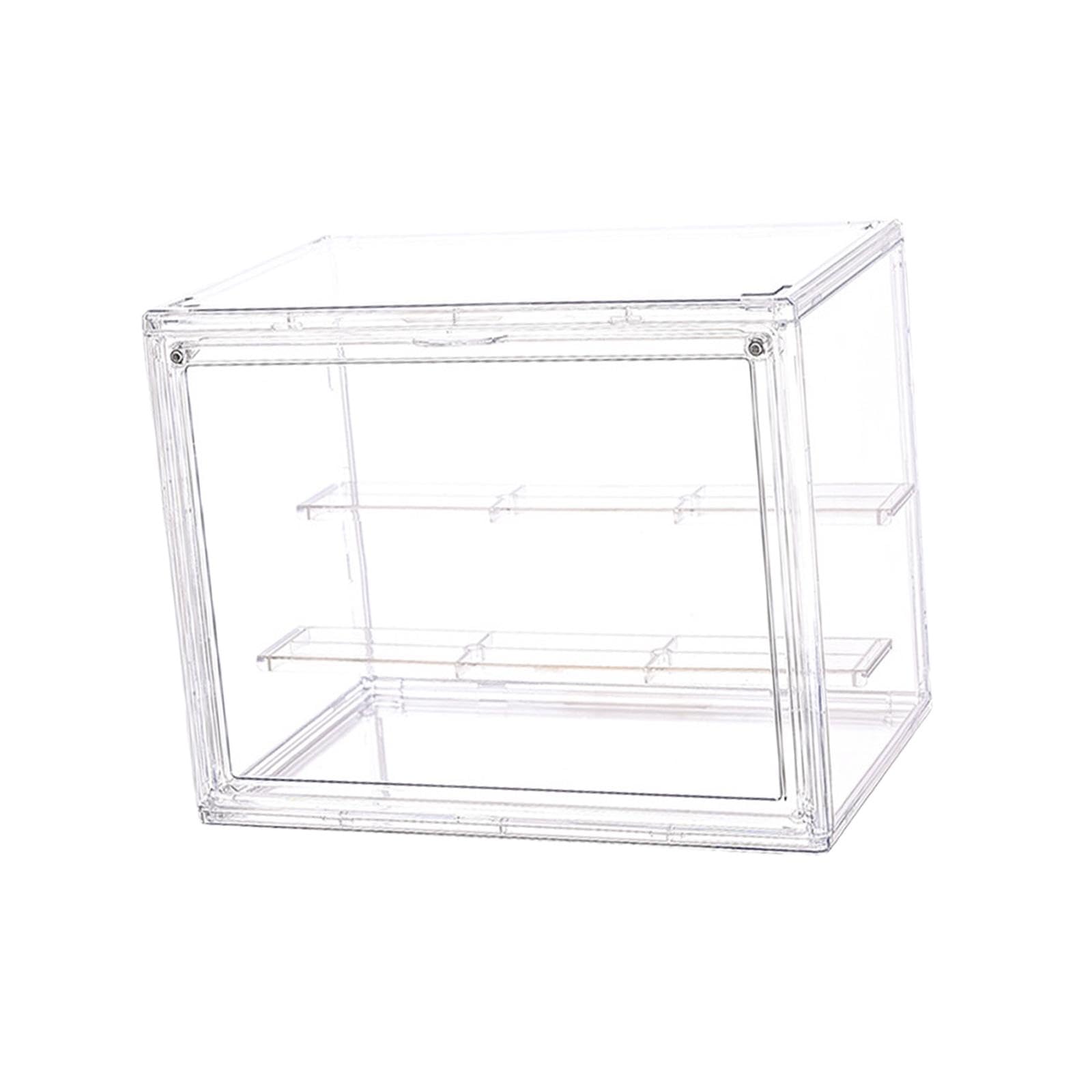 Lot de 2 vitrines transparentes avec étagère pour objets de collection
