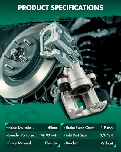 Image of SCITOO Rear Left Brake Caliper Without Bracket 184998 Compatible For Jeep For Commander 2006-2010,For Jeep For Grand Cherokee 2005-2010