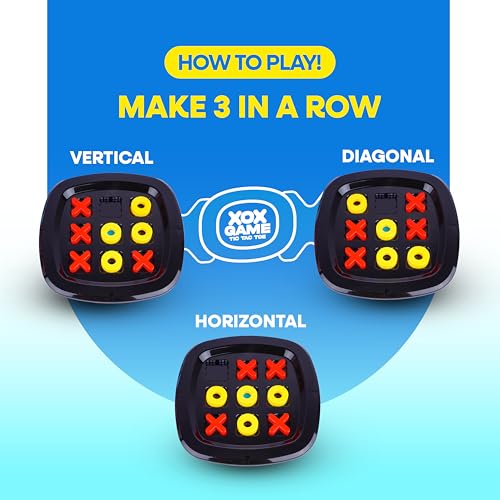 Image of FLYI XOX Game - Tic Tac Toe Board Game for Kids & Adults 2 Player Strategy & Brain Puzzle Training Portable Non-Toxic Plastic Toy Suitable for Family Indoor Game Best for Return Gifts| Ages 3+