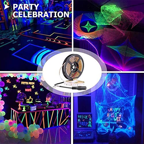 KKmoon Fita de luz ultravioleta Luzes de tira LED à prova d'água 16.4 pés 300 LEDs Luzes de corda L