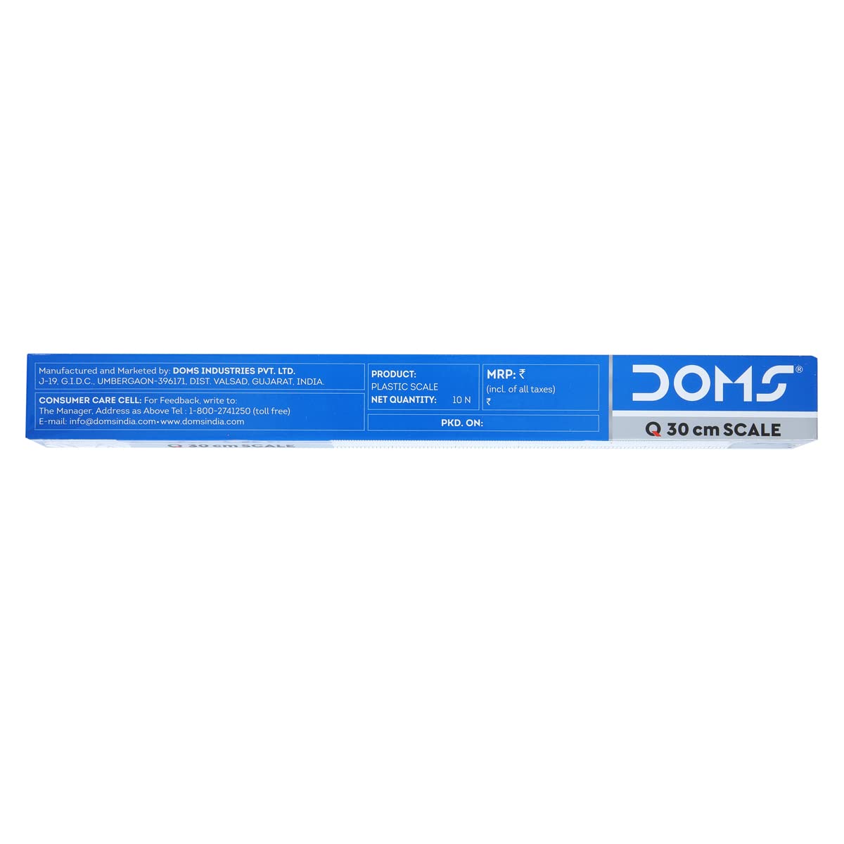 Doms Q Series 30 cm Transparent Scale | Precise Marking For Accurate Results | Durable & Strong Plastic Prevents Breakage | Pack of 10 Pieces