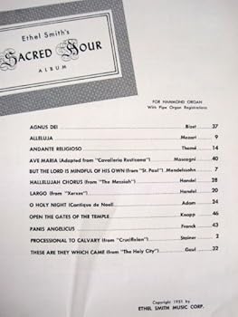 Paperback Ethel Smith's Sacred Hour Album (For Hammond Organ) Book