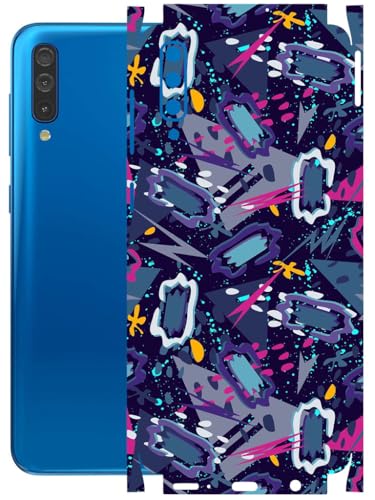Image of AtOdds - Full Body Back Screen Guard Protector Film - Lamination Wrap Skin Sticker Compatible with Samsung Galaxy A50 | Scratchproof Matte Finish (Abstract)