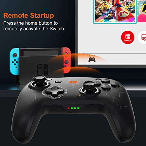 Image of Wireless Gaming Controllers, BIGBIG WON PC Gaming Controller Custom Button, 6-Axis Gyro, Dual Shock, Macro, Turbo, 2.4GHz Dongle Gamepad for Windows 10 /Android /iOS /Switch Bluetooth Controller Black