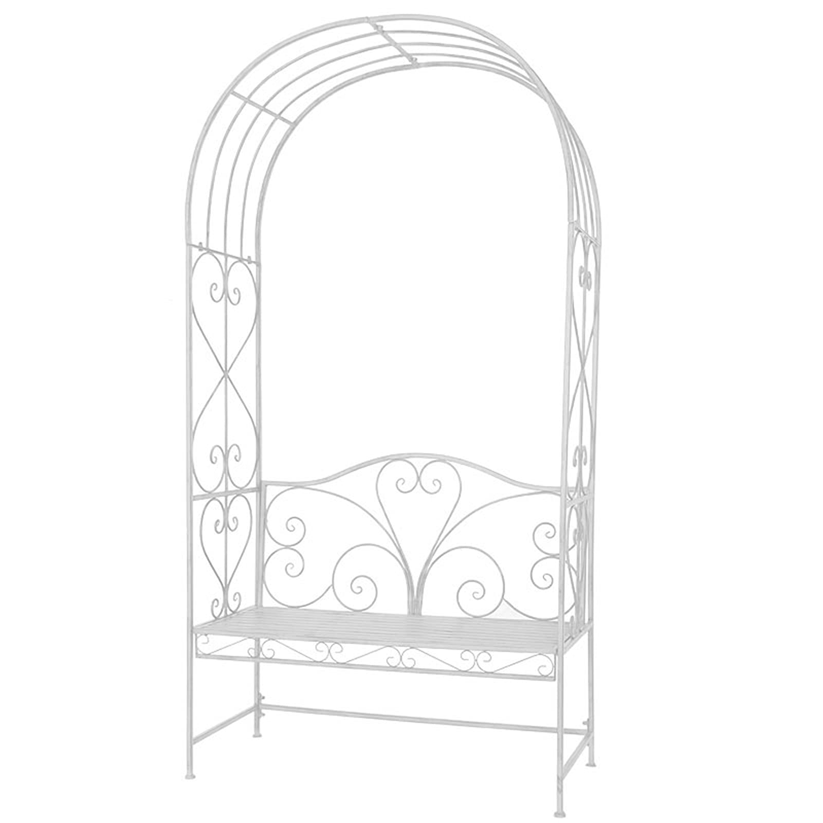 Buy Metal Arch Bench, Garden Arbour Archway, 2Seater Decorative Garden