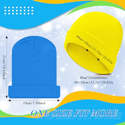 Image of Xtinmee 100 Pcs Kids Winter Beanie and Gloves Bulk Warm Knit Hat Stretchy Full Fingers Gloves Pack Unisex Cold Weather Set