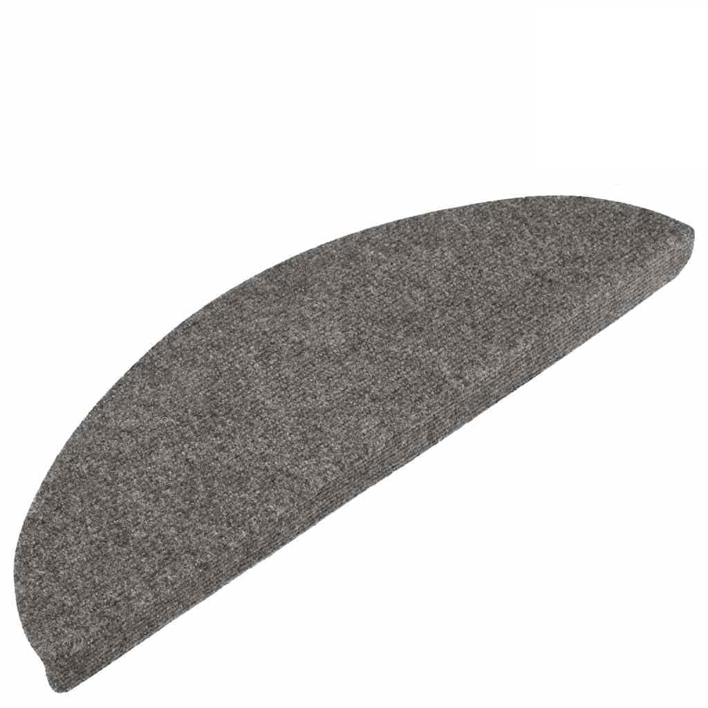 10er Set Stufenmatten Selbstklebend Grau 56x17x3 cm - rutschfeste Treppenteppiche aus Nadelfilz - Schalldämpfende Treppenschoner für Innenbereich - Waschbar und Strapazierfähig