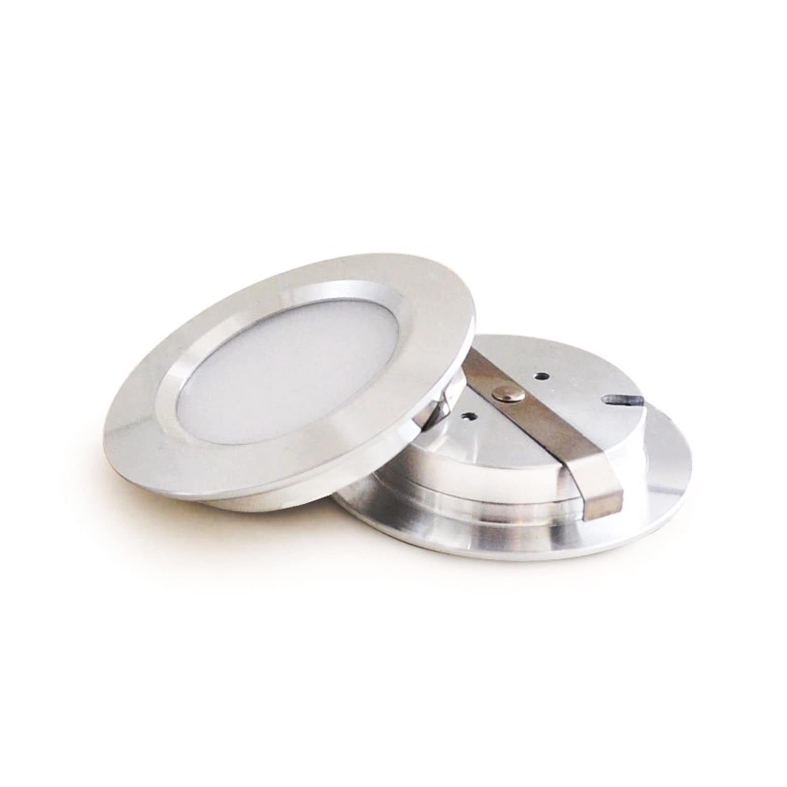YFcaiheng Mini Downlight Led Ceiling Lamp 12V Ultra-Thin Led Lights 3W 5W 7W Embedded Small Spotlight Ceiling Kitchen Bathroom Mirror Headlights Built In Spotligh ( Color : Silver Body , Size : COLD W