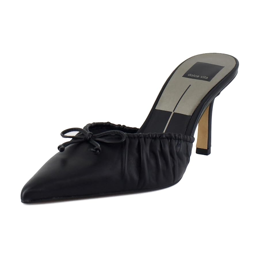 【Dolce Vita】デイリー Dolce Vita Women's Kairi Heeled Sandal, Black Leather, 7.5