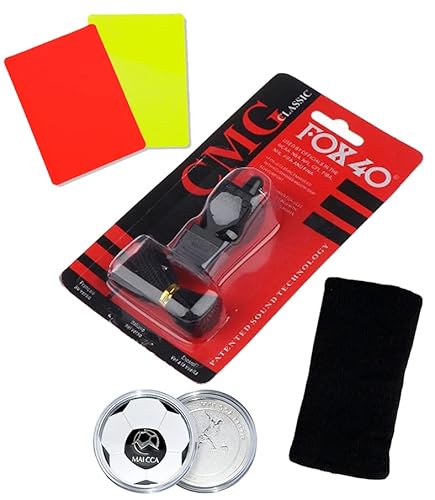 Kit Apito Fox 40 + Munhequeira + Moeda e Cartão Juiz Futebol