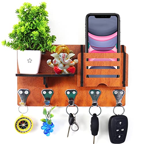 US DZIRE – THE BRAND OF LIFESTYLE H1417 Wooden Elegant Wall Shelves Mounted Racks Storage Key Holder with Modern Mobile Organizer , Beige (5 Big J Hook) US DZIRE – THE BRAND OF LIFESTYLE H1417 Wooden Elegant Wall Shelves Mounted Racks Storage Key Holder with Modern Mobile Organizer , Beige (5 Big J Hook)