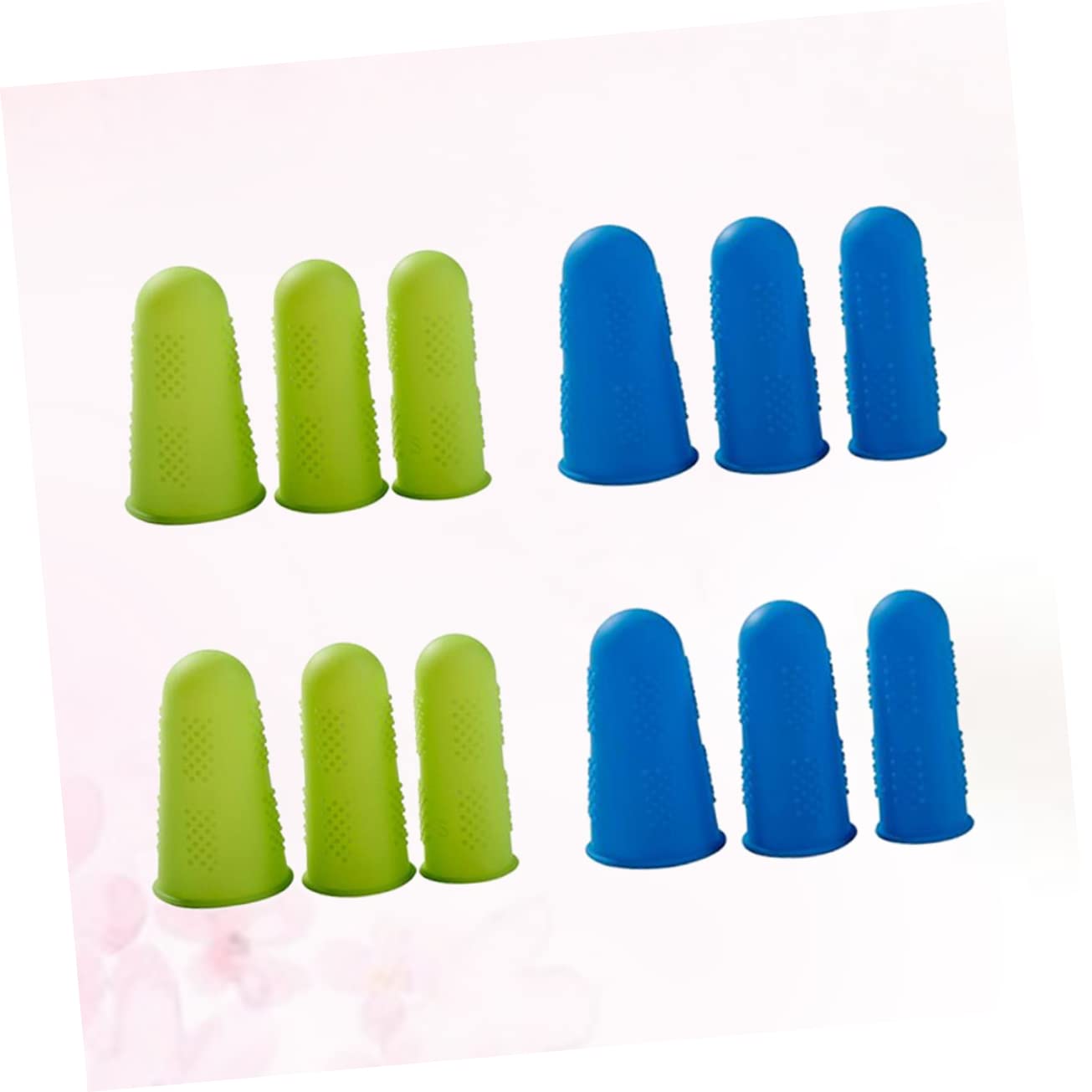 KICHOUSE 12pcs Cover Finger Anti-Scald Finger Cover Finger Covers Finger Cot Protective Sleeves Finger Protection Protectors Finger Flexible Finger Cover Finger Cots Finger Cots Blue