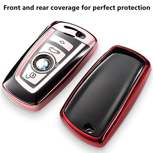 Creativity Suitable For Bmw Key Fob Cover. Advanced Soft Tpu Key Box Is Compatible With X1 X3 X4 X5 X6 1 2 4 5 6 7 M3 M5 M6 Gt3 Gt5 G30 F10 F15 F16 F20 Key (Type A Pink Key Case + Key Chain Set) #TOP3