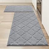 Photo Gallery cosy homeer tappeto cucina antiscivolo lavabile 2 pezzi, tappeti cucina di facile manutenzione, passatoia cucina tappeti runner per cucina, 51 x 76 cm + 51 x 122cm, grigio Photo Gallery cosy homeer tappeto cucina antiscivolo lavabile 2 pezzi, tappeti cucina di facile manutenzione, passatoia cucina tappeti runner per cucina, 51 x 76 cm + 51 x 122cm, grigio