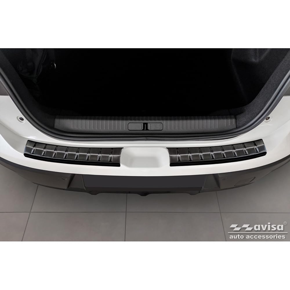 Avisa Czarna osłona tylnego zderzaka ze stali nierdzewnej, kompatybilna z Citroën C4 X 2023- "Ribs" (2-częściowa)