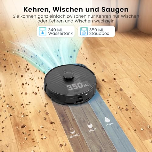 AIRROBO Robot Vacuum and Mop with Self-Empty Base T20+ Robotic Vacuum Cleaner