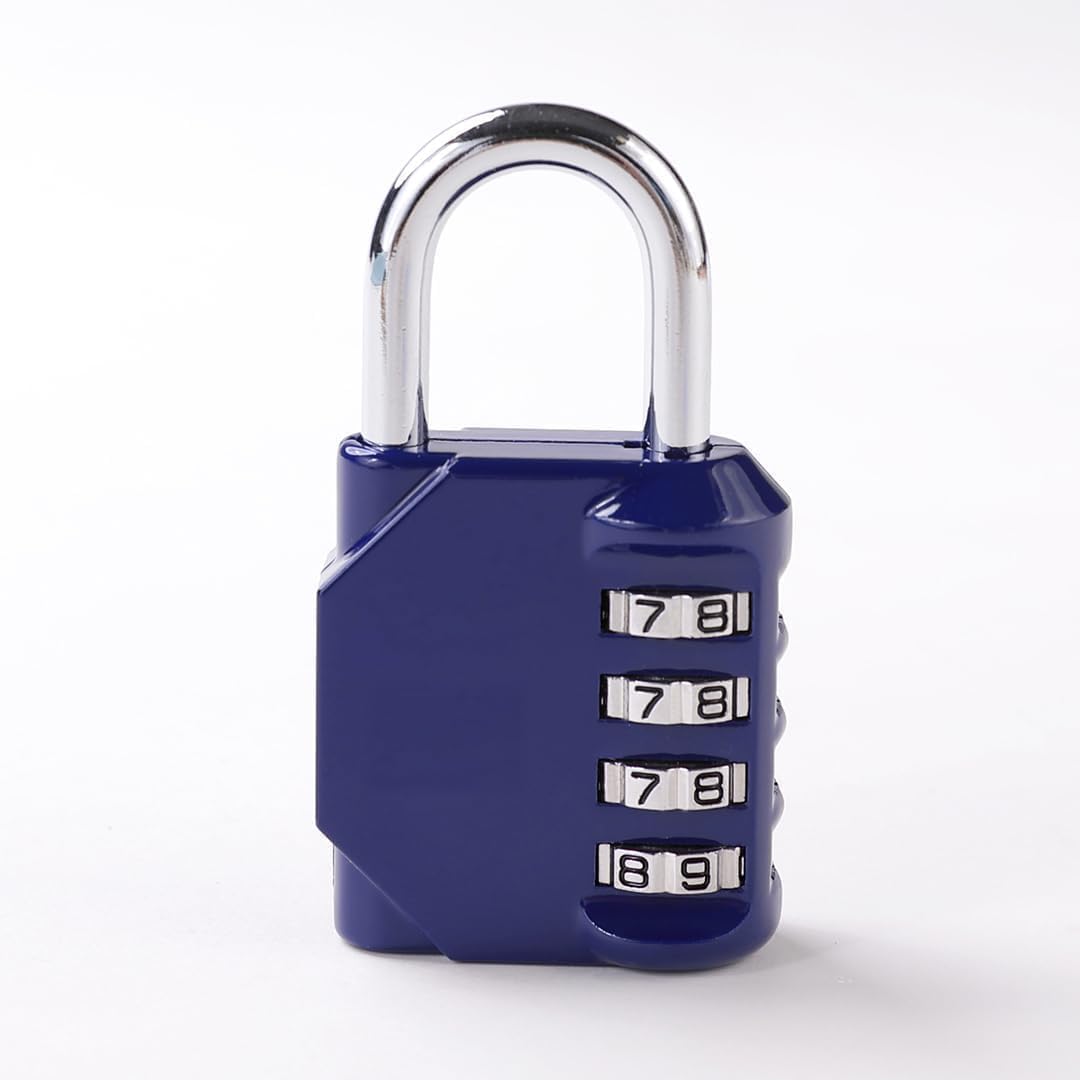 Homestic 4-Digit Code Combination Heavy Duty Door Lock | Number Lock | Portable Luggage Lock | Travel Lock for Briefcase, Laptop Bags(Pack of 1) (Blue) (B0D66655LD) Amazon Price History, Amazon Price Tracker