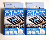 Eikosha Air Spencer JDM (Squash) Giga Giga2 and Bijou Clip on Air Freshener Fragrance Refill (2 Boxes)