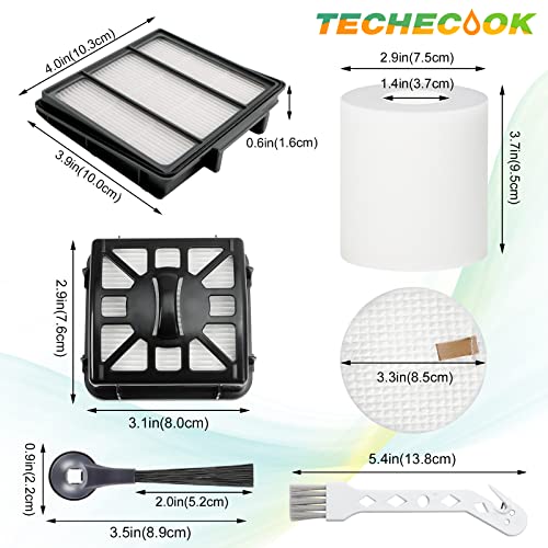 Accessories for Shark IQ Vacuum Replacement for Shark Robot R101AE (RV1001AE), R101 (RV1001) - 4 Hepa Filters, 6 Side Brushes, 2 Filter, 4 Base Pre-Motor Foam & Felt Filters Kit,1 Cleaning Brush