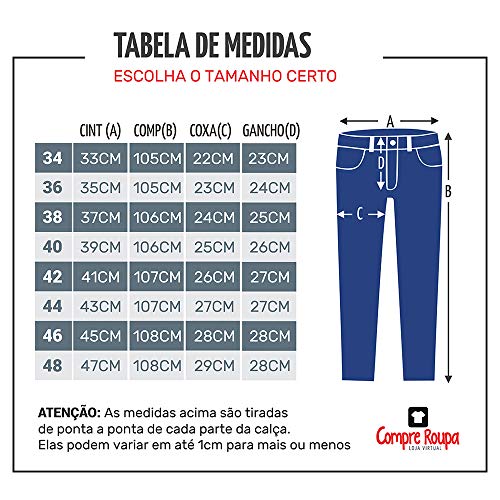 Kit com 3 Calças Jeans Masculinas Slim com Lycra Bamborra Tamanho:38