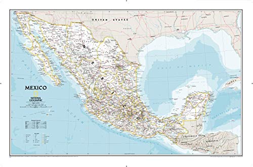 National Geographic Mexico Wall Map - Classic (34.5 x 22.5 in) (National Geographic Reference Map)