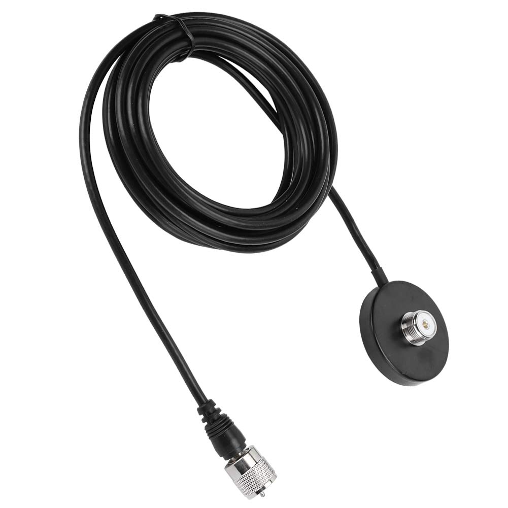 Queen.Y Base Magnetica per Antenna Radio Mobile, Supporto Resistente UHF con PL-259 a SO-239, 5M Cavo per Radio