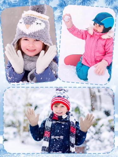 Image of EBOOT 3 Pairs Winter Kids Gloves Warm