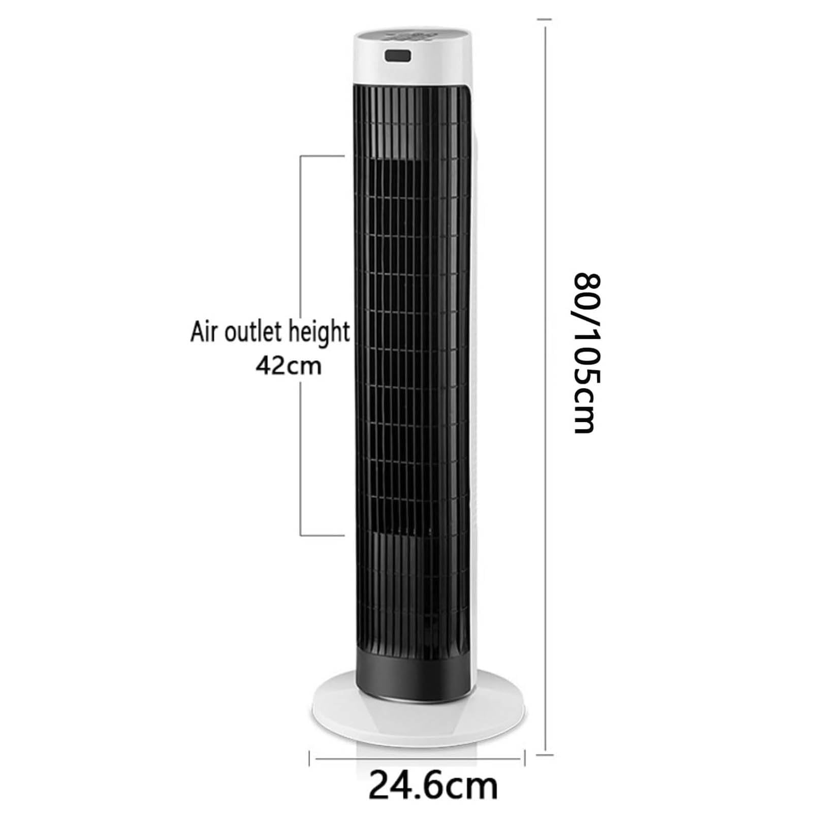 Condizionatore d'aria portatile, silenzioso, con 3 velocità e oscillazione di 80°, ventilatore a torre senza pale, per camera da letto, casa, ufficio