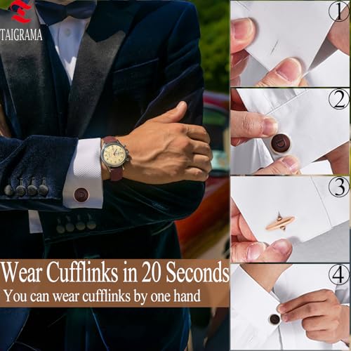 Mancuernillas Hombre en Acero y Cuero con Iniciales miniatura 3