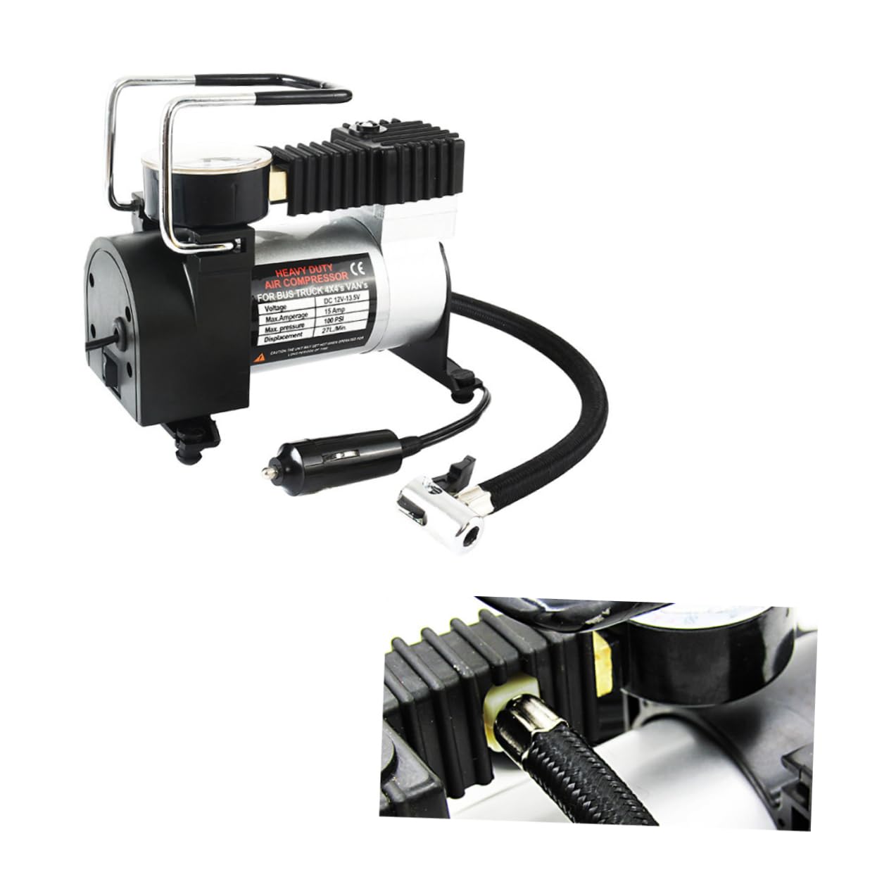 jojofuny Compresseur D’air pour Voiture 12v Monocylindre en Métal