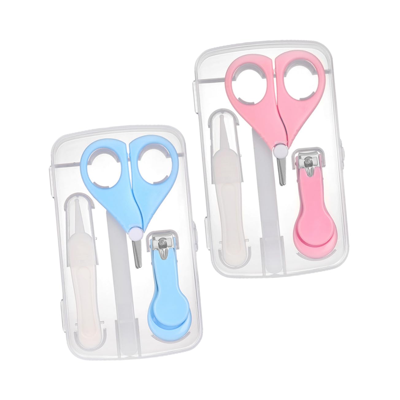 KOMBIUDA Newborn Nail Clippers Kit Baby Nail Grooming Kit Clipper Scissors File Tweezers