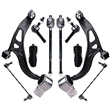 HAWK BROTHER Suspension Kit Front Lower Control Arms w/Ball Joints Bushings Tie Rod Sway Bar Link Bellows Replacement for 2011-2017 Ford Explorer 2013-2015 Ford Police Interceptor Utility -10pcs Set