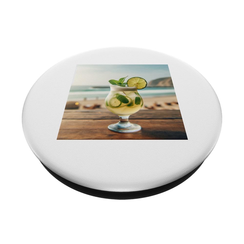 Really Love Pisco Pisco Sour Peruvian Chilean PopSockets Swappable PopGrip, Black - Image 2