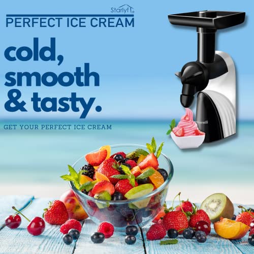 Starlyf Eismaschine Perfect Ice Cream, 100% natürliche Eiscreme, natürliche Eisdesserts, Joghurt und Sorbet, Eisdessertmaschine, Joghurtbereiter, glutenfrei – Bild 3