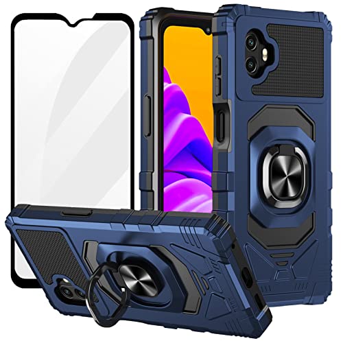 Ailiber Case for Samsung Galaxy Xcover 6 Pro Xcover 6 Pro Case with Screen Protector Military Grade Shockproof with Screen Protector Ring Stand & Magnetic Car Mount - Blue