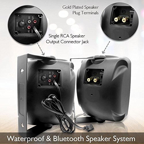 Pyle-Outdoor-Waterproof-Wireless-Bluetooth-Speaker-65-Inch-Pair-2-Way-Weatherproof-WallCeiling-Mounted-Dual-Speakers-wHeavy-Duty-Grill-Universal-Mount-Patio-Indoor-Use-PDWR64BTB-Black Pyle-Outdoor-Waterproof-Wireless-Bluetooth-Speaker-65-Inch-Pair-2-Way-Weatherproof-WallCeiling-Mounted-Dual-Speakers-wHeavy-Duty-Grill-Universal-Mount-Patio-Indoor-Use-PDWR64BTB-Black