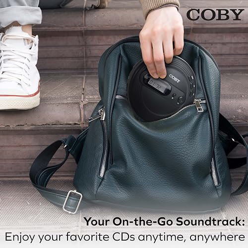 Image of COBY Portable CD Player with Earbuds, FM Radio & MP3 | Skip Protection, Lightweight & Shockproof Music Compact Disc Player | Portable Discman Perfect for Home Car and Travel