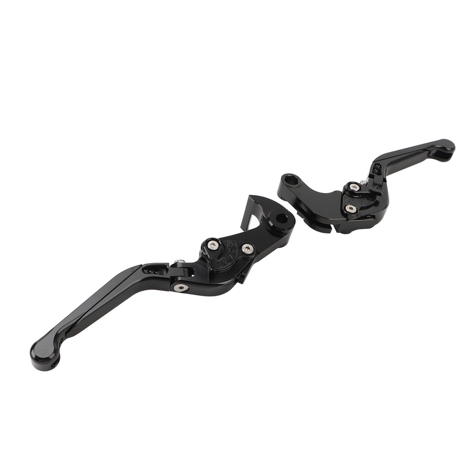 EMUKOEP Leva Frizione in Lega di Alluminio CNC Resistente Alla Corrosione per YZF-R6, Maniglia Freno Pieghevole Regolabile, 1 Paio (Nero)