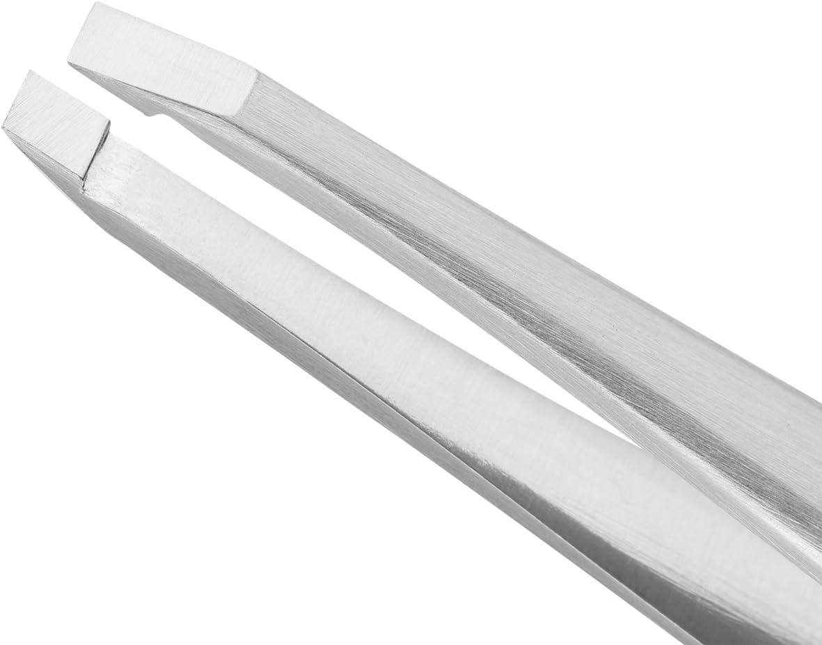ZWILLING Pinzas rectas (depilación de cejas, rugosas, puntas calibradas, hipoalergénicas), Premium, plata, 90 mm