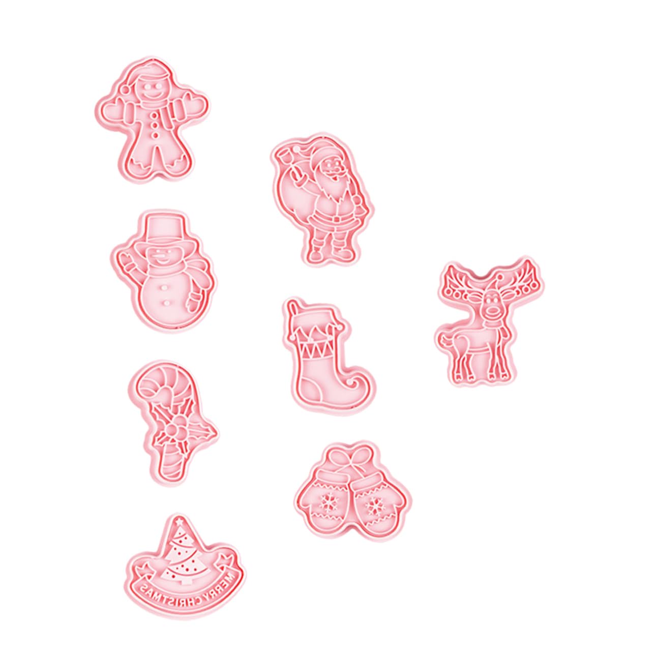 Alipis 5 Sätze Keksform Christmas-decorations Christmas Decoations Geschenkideen Weihnachtsdeko Xmas Keksförmchen Plätzchen Gold Die Gebäckform Drücken Backen Pp Rosa 8 Stück * 5